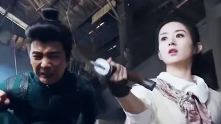 Villain provokes Cinderella, not know she is the sword master and kills him with 1 move!