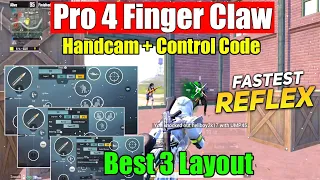 Best 4 Finger Claw Pubg Mobile With Gyroscope With Control Code | BGMI Best 4 Finger Claw