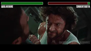 Wolverine vs. Sabertooth island fight WITH HEALTHBARS | HD | X-men Origins: Wolverine