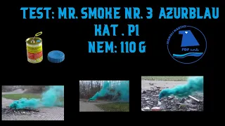 Test: Smoke Bomb - Mr. Smoke 3 | Kat. P1 | NEM: 110 g | Farbe: Azurblau | Von: FDF Nautica SRL