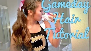 My Football Game day Hair!~ Low pony with french braid