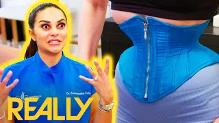 Woman Urgently Needs A Chiropractor Because She Wears Her Corset 24/7! | Crack Addicts