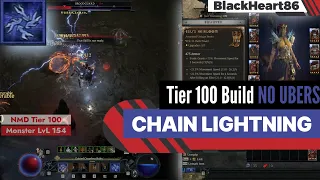 Pure Chain Lightning Build Tier 100 - Sorceress Diablo 4 Season 3