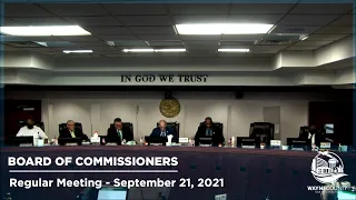 Board of Commissioners Regular Meeting- 9/21/21
