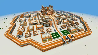 4K 60 FPS Minecraft TIMELAPSE: City in the Desert  + DOWNLOAD MAP