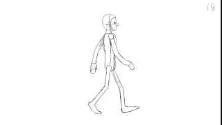 AMB Animation Full Basic Walk Cycle Timed and Inbetweened