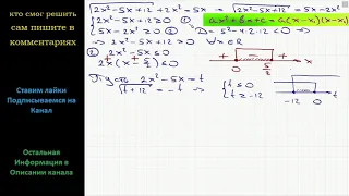 Математика Решите уравнение: √(2x^2-5x+12) +2x^2 =5x