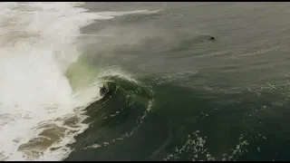 One wave at Skeleton Bay (from the air)