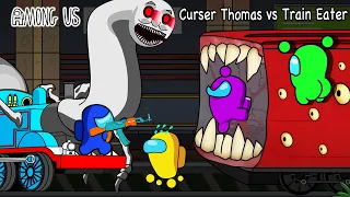 Curser Thomas and Among Us vs Train Eater | Horror Cartoon Animation