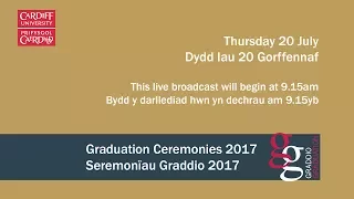 Cardiff University Graduation Ceremony 20 July 2017