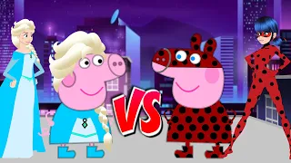 Ladybug (Peppa) vs Elsa (Peppa) BATALLA DE RAP ANIMADA 💥 Multiverso