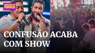 Briga generalizada faz Henrique & Juliano encerrar show