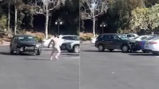 Woman smashes into cars in OC parking lot, nearly runs over bystanders