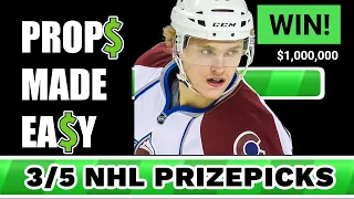 3/5/23 NHL PRIZEPICKS PLAYER PROP PICKS / PROPS MADE EASY