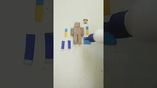 Making miniature 'Minecraft Steve' from cardboard |