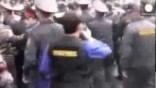 detained' as Armenia police block anti government march in Yerevan