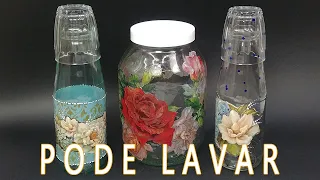 3 IDEIAS COM VIDRO DECORADO - PODE LAVAR