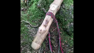 Native American style branch flute by Willow Freeman of Soundsprofound.