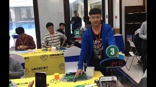 Yusheng Du(杜宇生)3.47 3x3x3 Cube World Record Single! (Original Security Camera Angle)