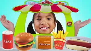 Wendy Pretend Play w/ Mini Super Fast Food Restaurant Shop Play Set