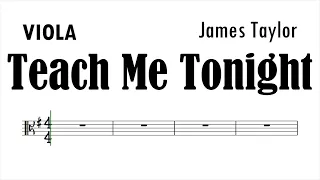 Teach Me Tonight Viola Sheet Music Backing Track Play Along Partitura