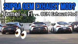 Supra Exhaust Sounds ( MK5 OEM Exhaust Mod by StudioRSR vs. Tomei single vs. Fi )