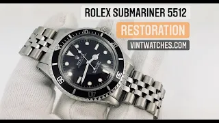Rolex Submariner 5512 Restoration Refinish (ASMR)