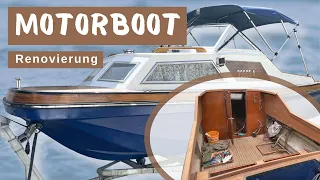 Altes Motorboot gekauft - Renovierung Teak Holz aufarbeiten, Technik und Zubehör