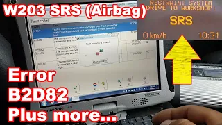 Mercedes C180 W203 Airbag SRS light on... Fault finding and repair.