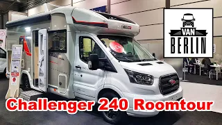 Challenger 240 Modell 22 Roomtour auf der Messe Touristik Caravaning (TC) Leipzig 2021 | 2 Eingänge