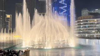 Дубай 2023. Поющий фонтан в Дубае, живой звук #дубай2023 #дубаймолл #дубайфонтан #поющийфонтан