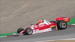 Ferrari 312 T2 2018 Monterey Reunion ex-Niki Lauda great 180 degree V12 sound James Hunt 1976