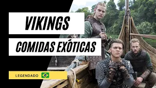 Alex Høgh Andersen, Marco Ilsø e Jordan Patrick provam comidas Vikings.