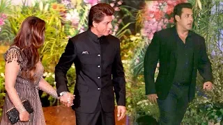 Salman Khan's MACHO ENTRY In Front of SRK @Mukesh Ambani's Daughter Isha Ambani WEDDING Reception