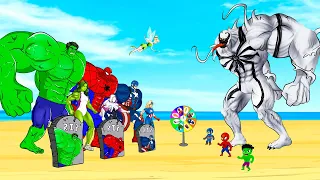Rescue All HULK Family & SPIDERMAN, CAPTAIN, ANTI-VENOM : Who Is The King Of Super Heroes ? - FUNNY