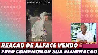 Reação de Ricardo Alface vendo Fred comemorar sua eliminação no 'Mais Você'