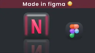 Designing Netflix logo in 3D using Figma