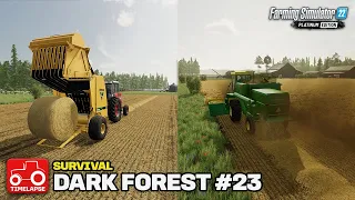 FIRST FIELD OF BARLEY FOR THE YEAR!! (Dark Forest Survival) FS22 Timelapse # 23