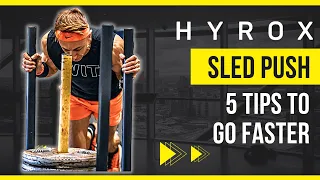 hyrox sled push tips to go faster in your next hyrox race // hyrox training tips