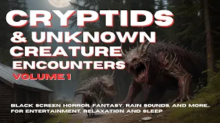 Cryptids & Unknown Creature Encounters VOL. 1 | Horror Stories | Black Screen | Deep Sleep | Dreams