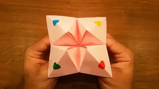 How To Make a Paper Fortune Teller - EASY Origami