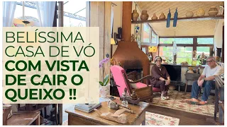 CASA DE VÓ DE VERDADE COM DECORAÇÃO BELÍSSIMA, AMOROSA, ARTESANAL, EMOCIONAL E COM VISTA ESPETACULAR