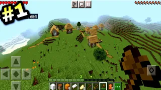 FIRST DAY I FOUND VILLAGE || MINECRAFT GAMEPLAY #1