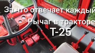 За что отвечает каждый рычаг в тракторе ВЛАДИМИРЕЦ Т-25, (Т-30) Органы управления трактора Т-25