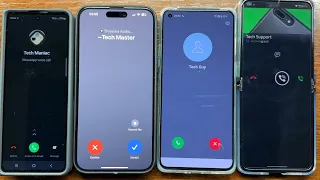 Samsung Z Fold 5 + iPhone 15PM + OnePlus 8T + Moto Razr WhatsApp, Threema, Line, Viber Incoming Call