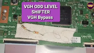 VGH ODD LEVEL SHIFTER Bypass|Levelshifter IC modification method to solve Picture freezing| LG Panel