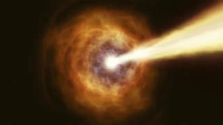 Animation of Highest Energy Gamma-Ray Burst Ever Seen