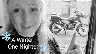 A Winter One Nighter; Motorcycle Glamping with 'Roger'.