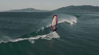 Tarifa windsurfing action.