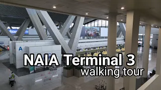 NAIA Airport Terminal 3 - 4K HD Philippines Walking Tour (from departure lobby to airplane)